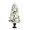 4ft. Pre-Lit Flocked Artificial Christmas Tree in Decorative Urn, Warm White Lights